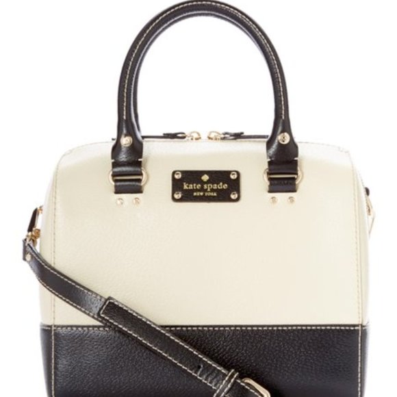 Kate Spade off white and black crossbody purse - Picture 1 of 9